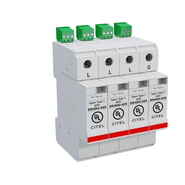 Citel Surge Protector, 3 Phase, 600V DS44US-600D